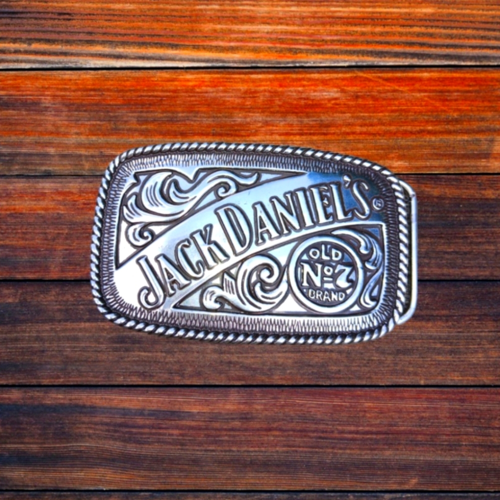 2005 Y2K  Jack Daniel's Silver Whiskey County Belt Buckle